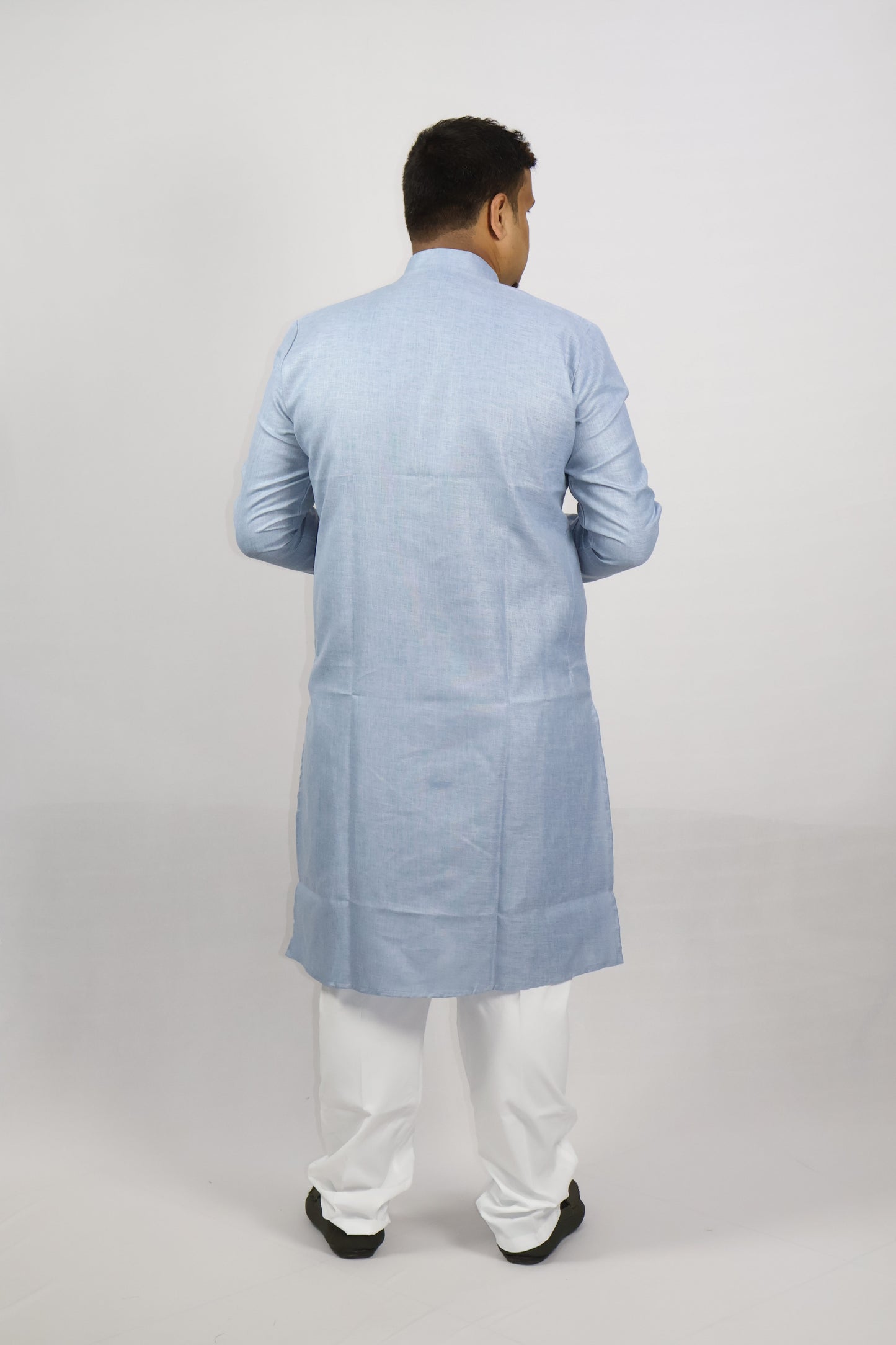 BLOSSOM MEN'S KURTA GREYISH BLUE