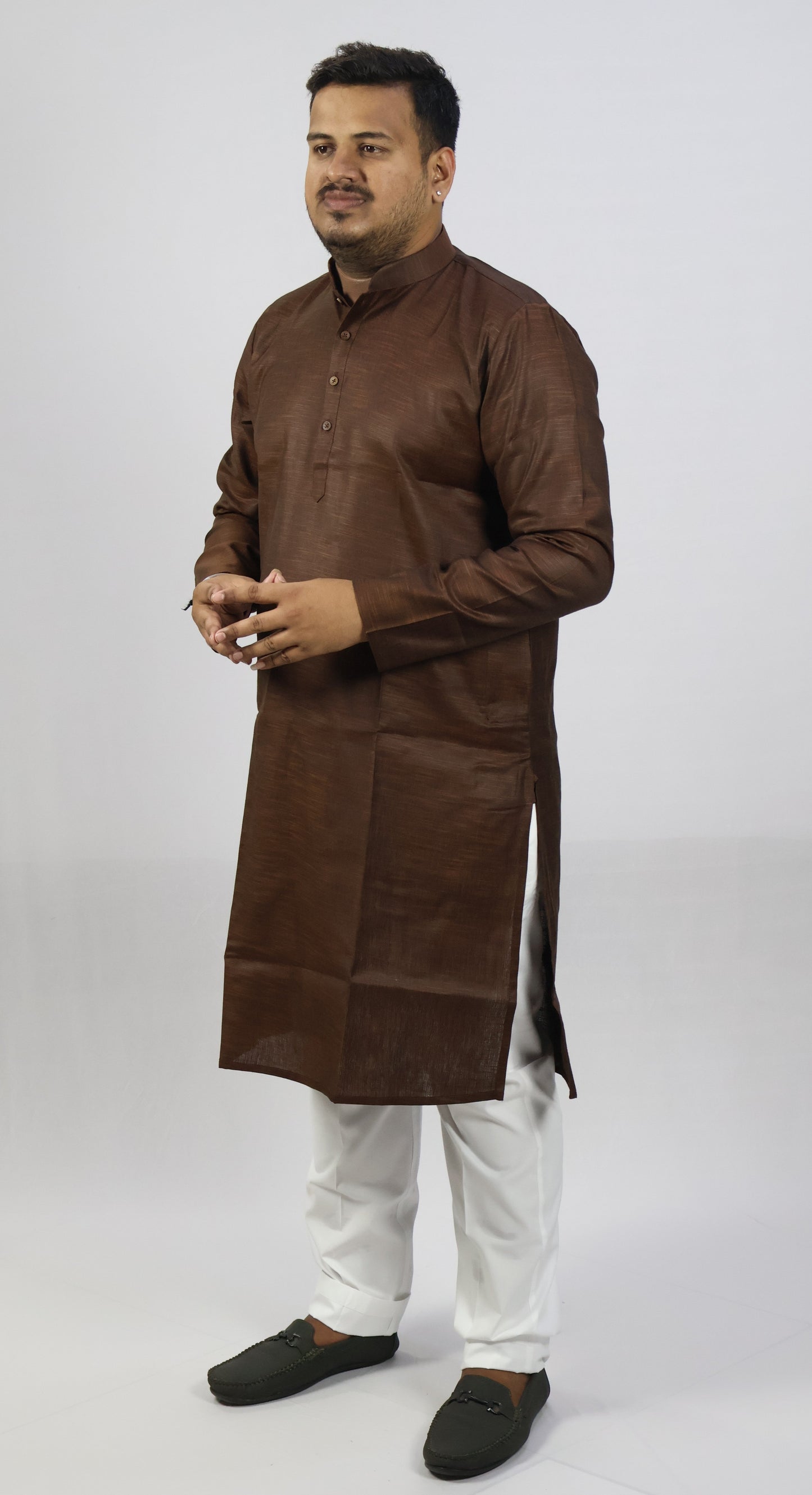 SPICY MEN'S KURTA BROWN