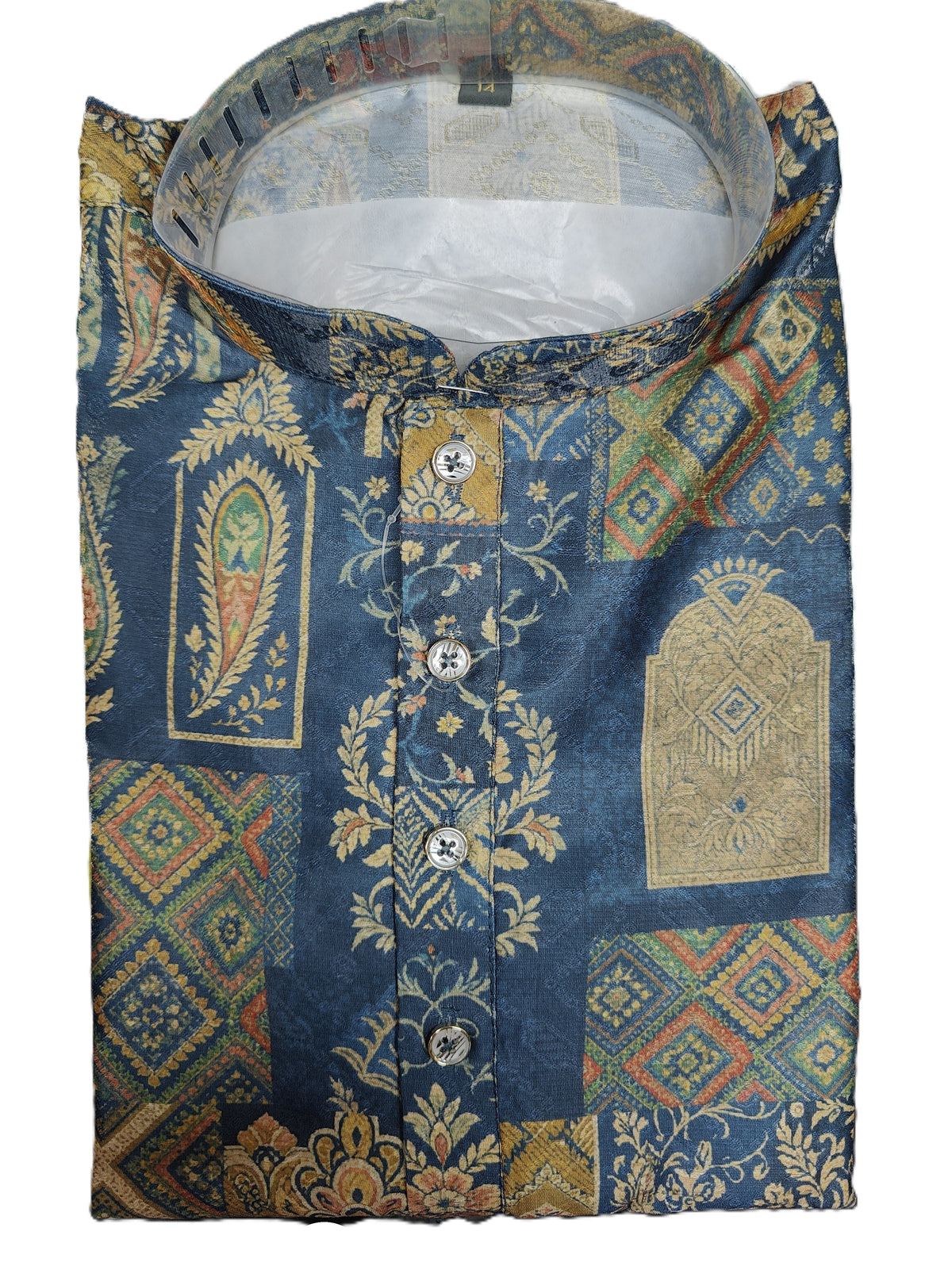 Kid's Kurta Digital 4 Blue