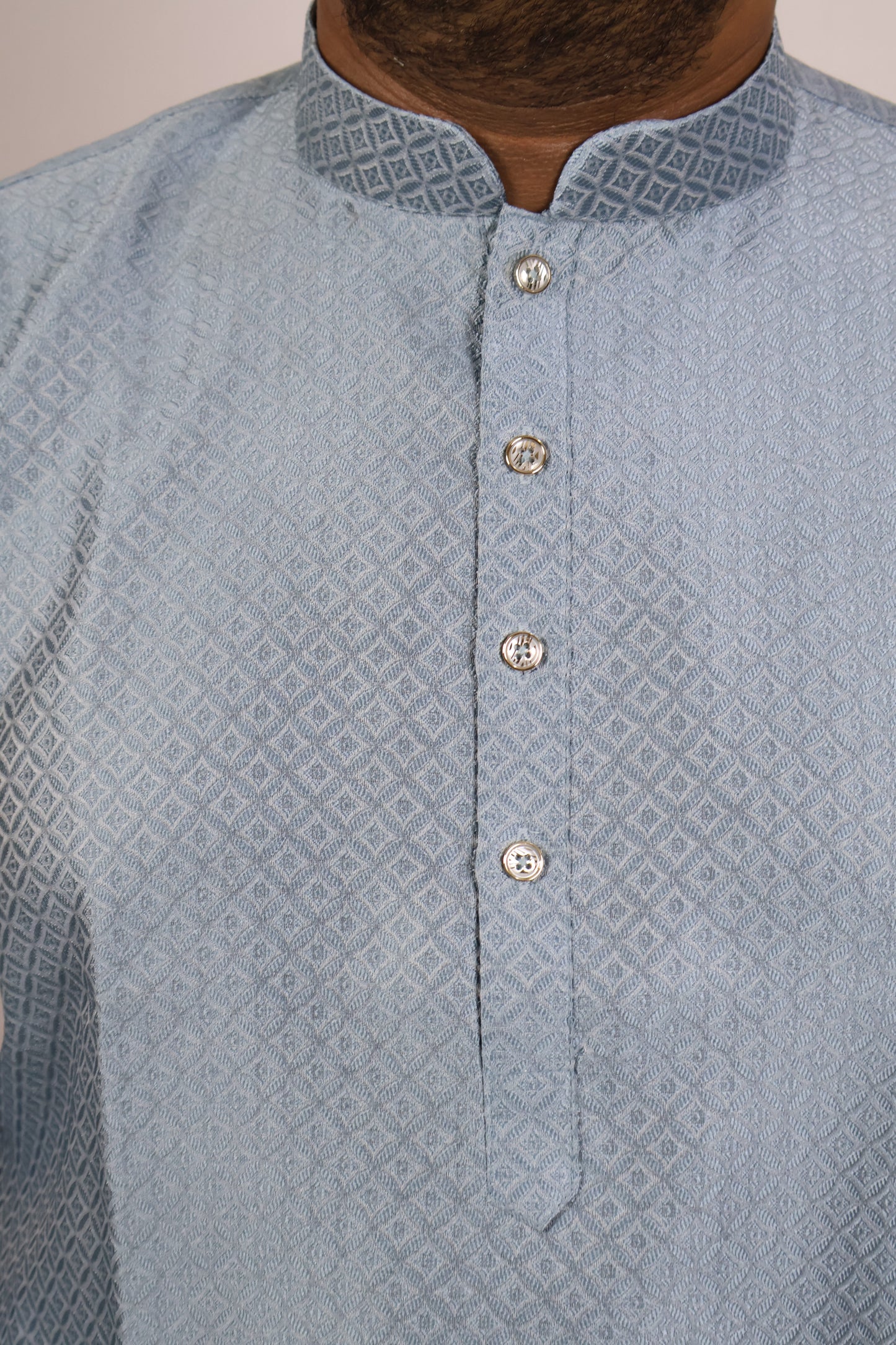 MEN'S KURTA 1109 GREYISH BLUE