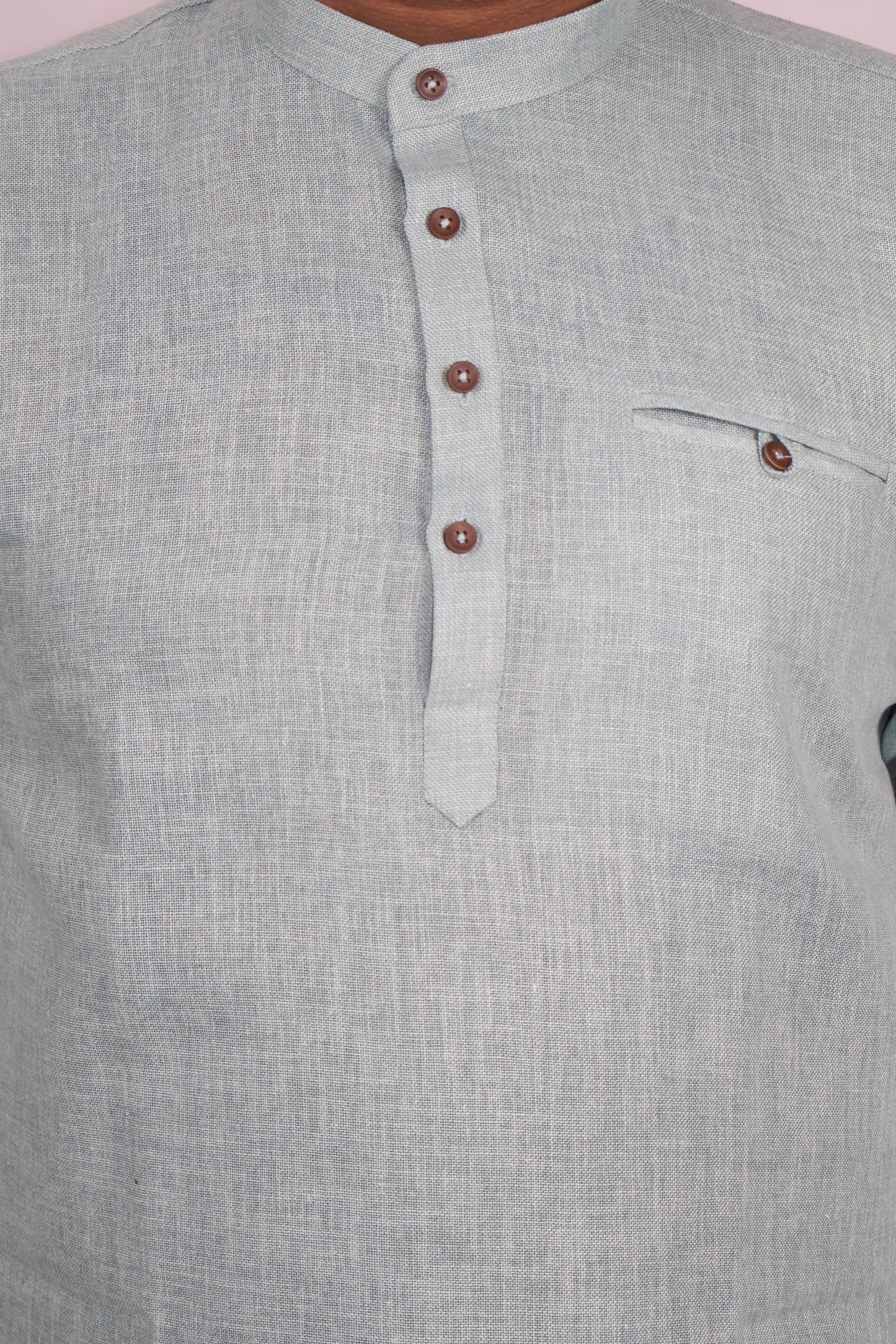 SHARPLINEN MEN'S FULL SLEEVE KURTA PISTA