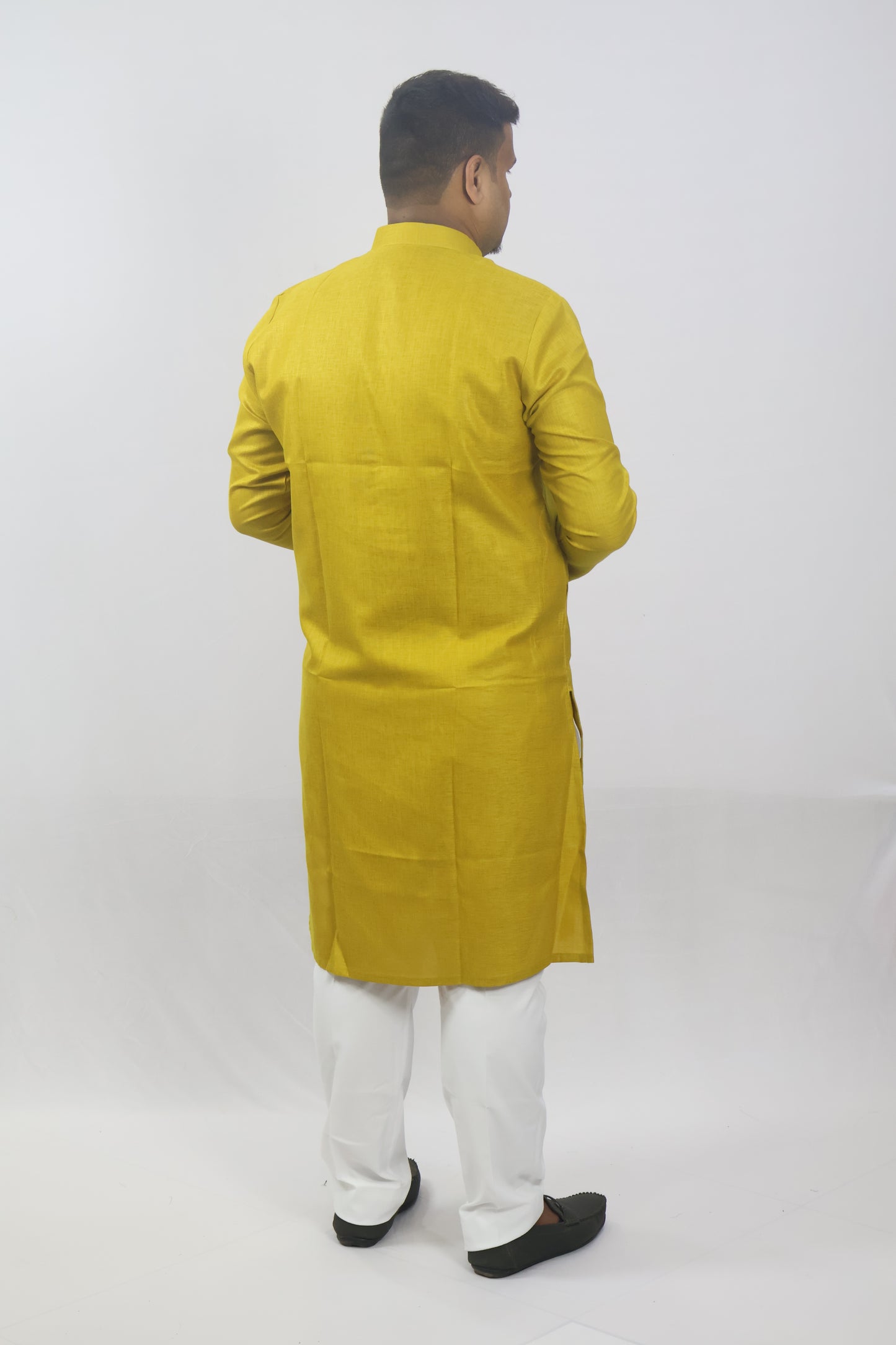 BLOSSOM MEN'S KURTA OCHRE YELLOW