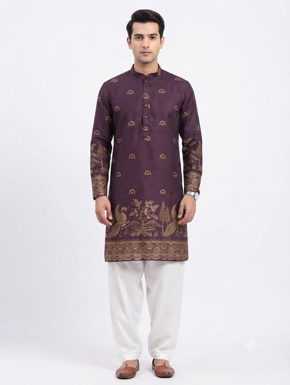 Men's Kurta BH - 01 - Wine