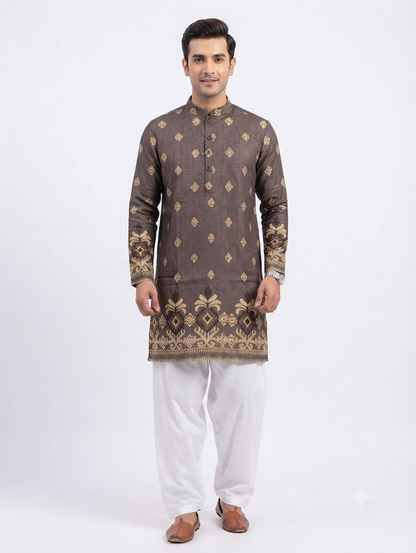 Men's Kurta BH - 03 - Mehendi Green