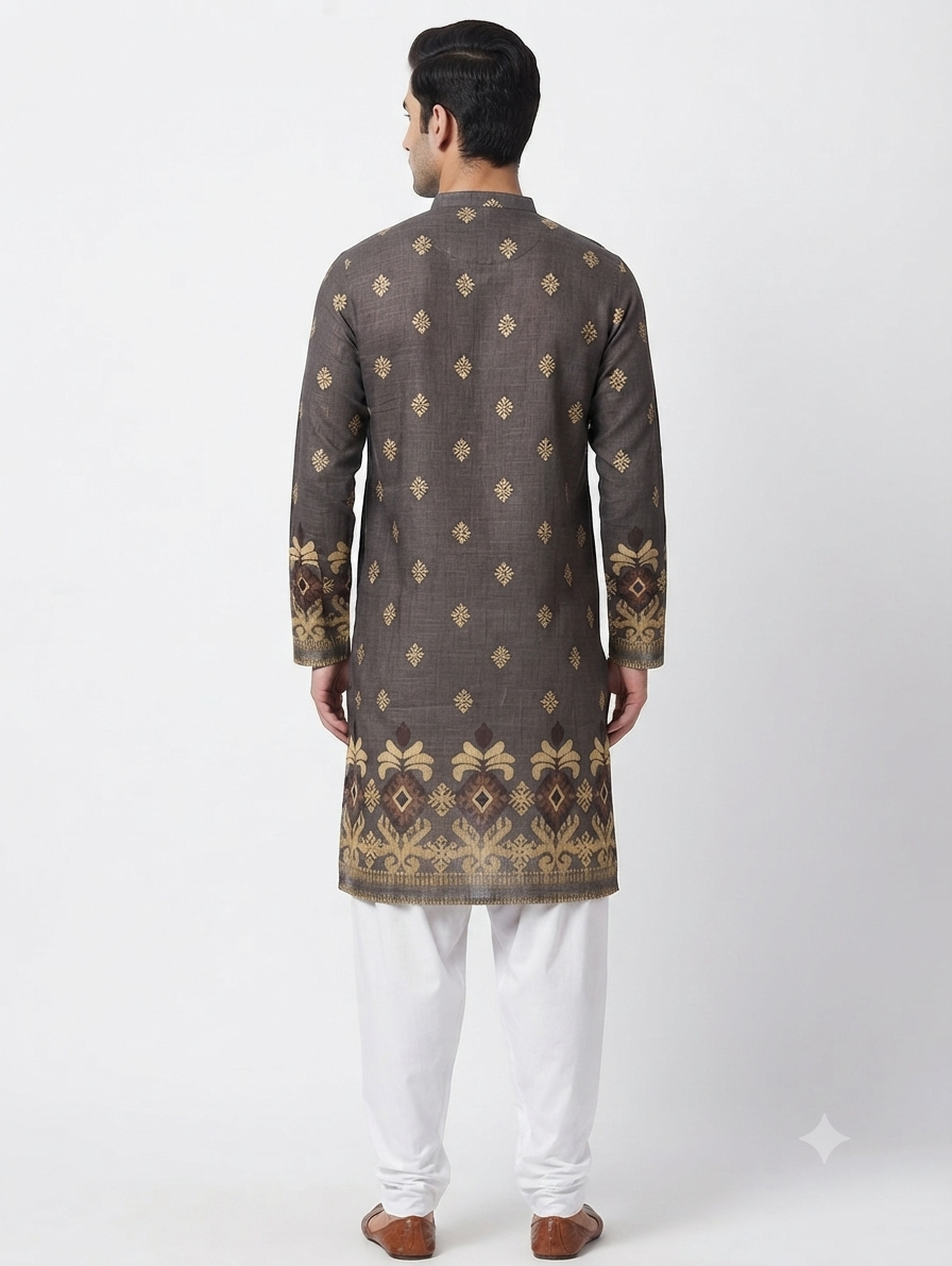 Men's Kurta BH - 03 - Mehendi Green