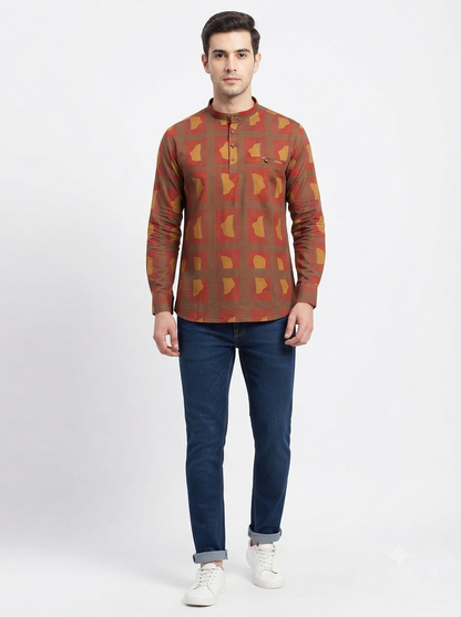 SHORT KURTA BHW DIGITAL 2 RED