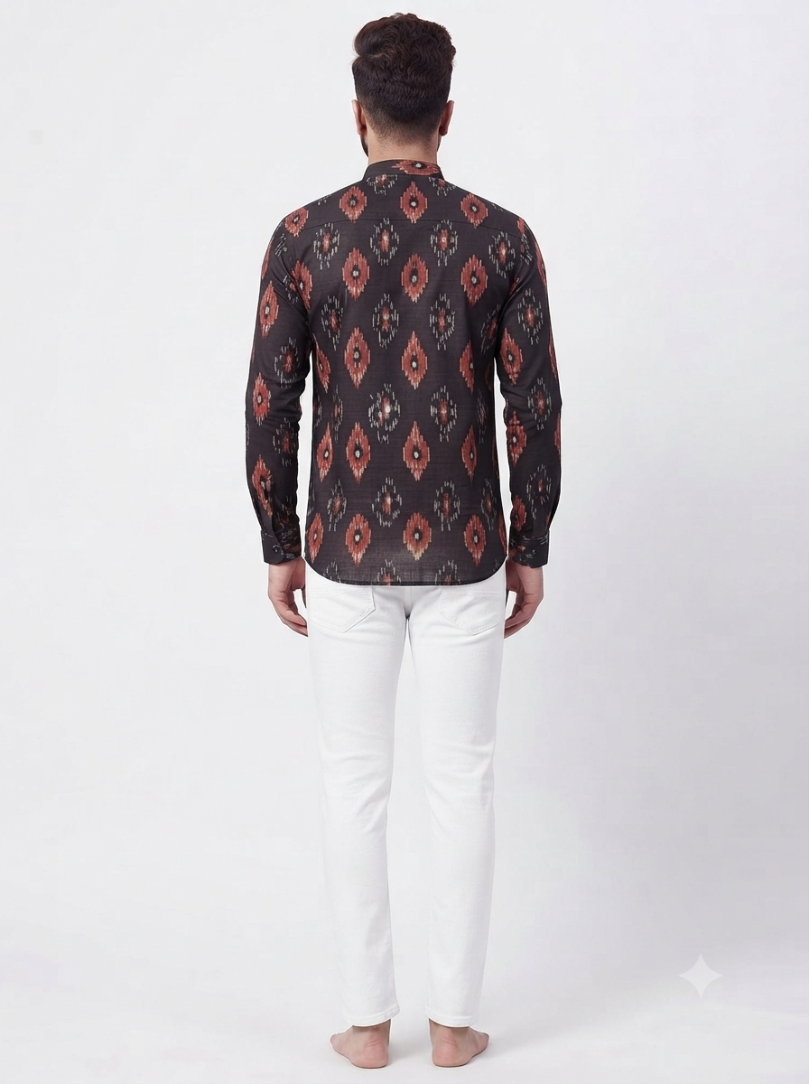SHORT KURTA BHW DIGITAL 5 BLACK
