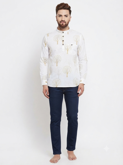 SHORT KURTA BHW DIGITAL 6 WHITE
