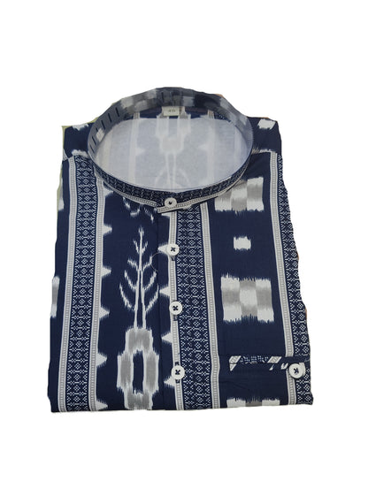 SHORT KURTA BHW DIGITAL 7 NAVY BLUE