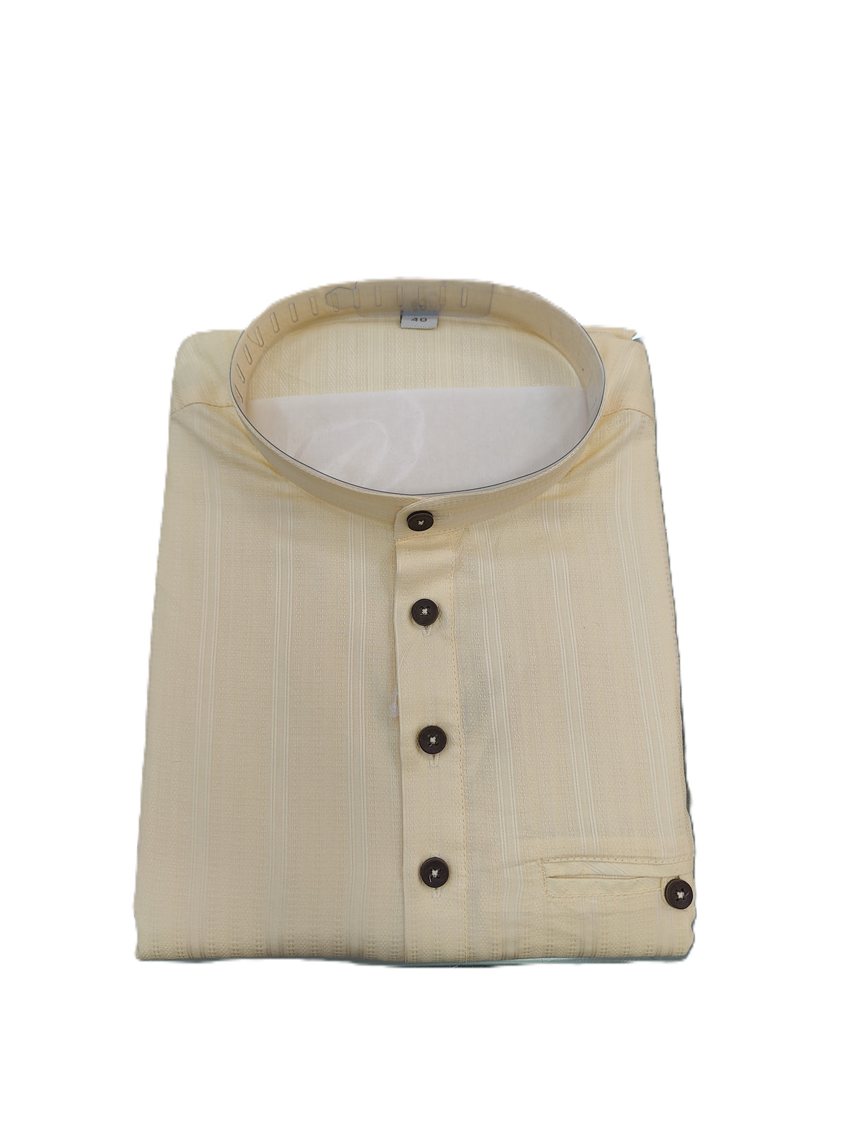 SHORT KURTA BHW SLUB 2 LEMON YELLOW