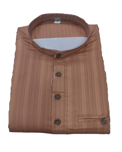 SHORT KURTA BHW SLUB 2 RUST