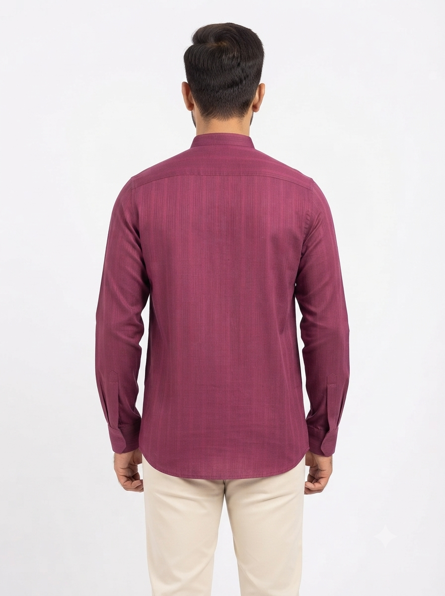 SHORT KURTA BHW SLUB 2 WINE