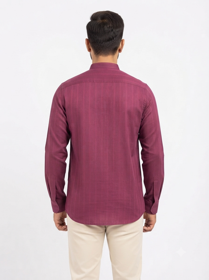 SHORT KURTA BHW SLUB 2 WINE