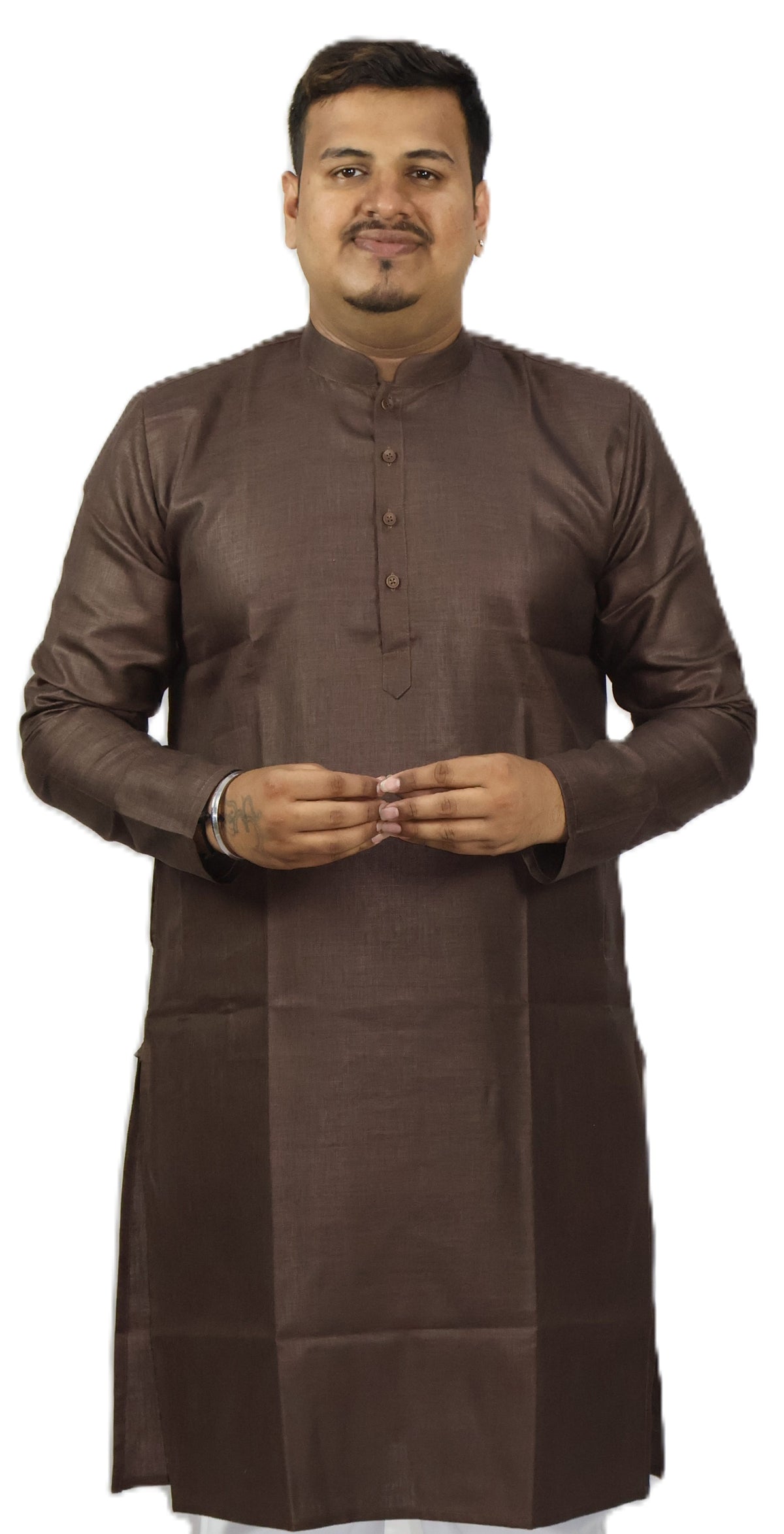 BLOSSOM MEN'S KURTA BROWN