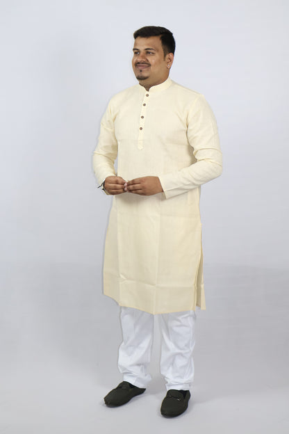 BLOSSOM MEN'S KURTA CREAM