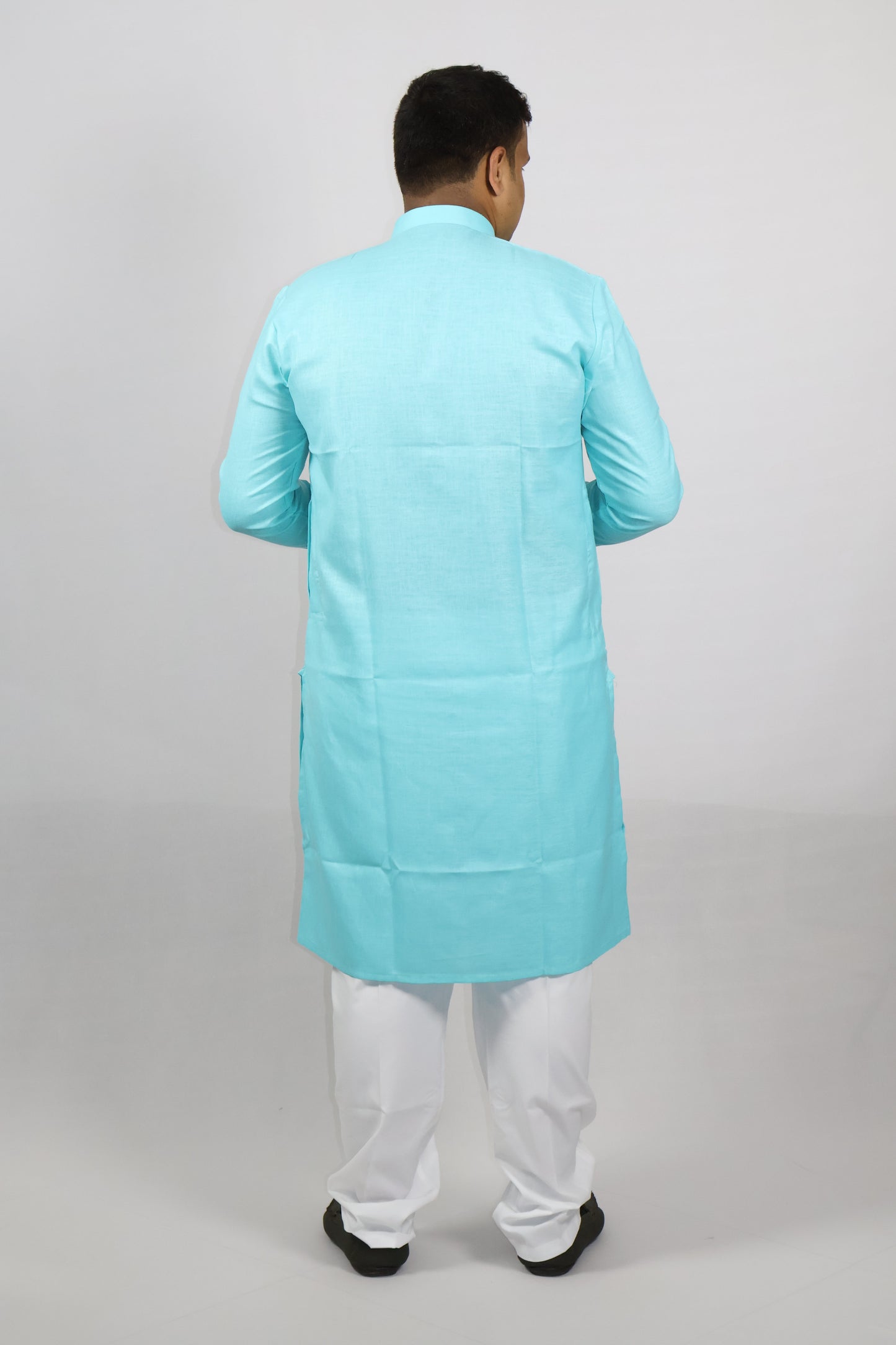 BLOSSOM MEN'S KURTA FIROZI BLUE