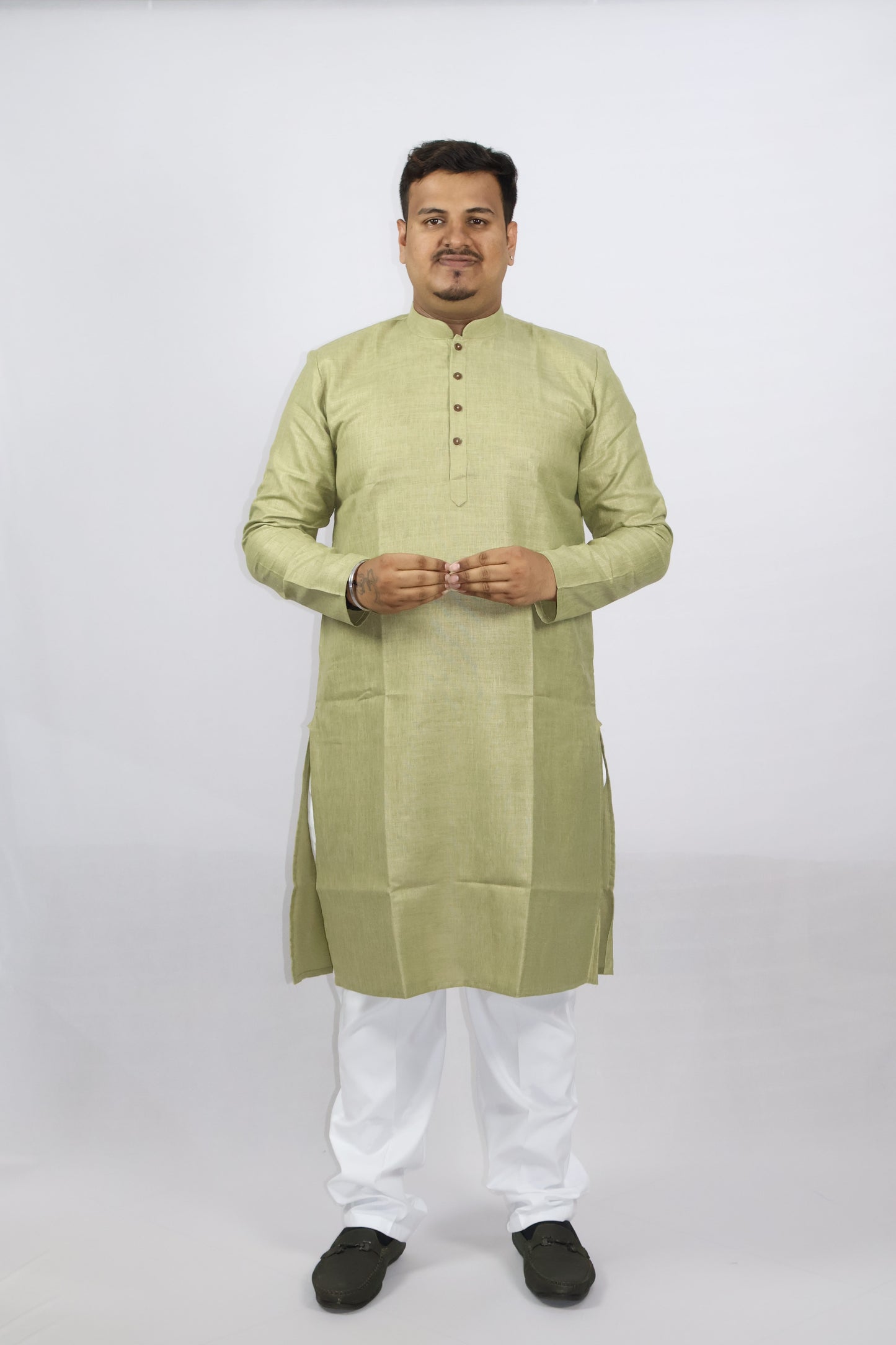 BLOSSOM MEN'S KURTA GREEN 36