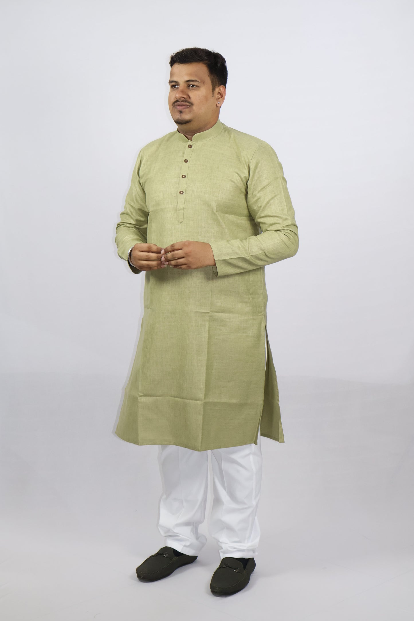 BLOSSOM MEN'S KURTA GREEN 36