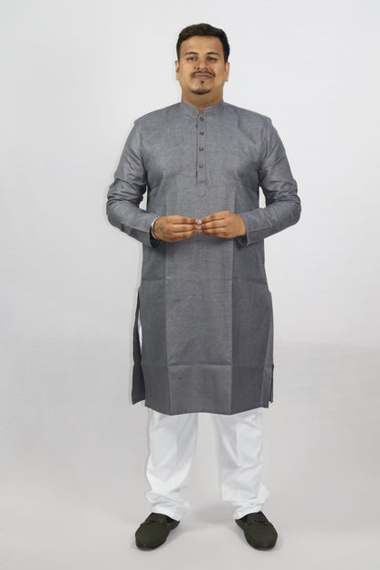 BLOSSOM MEN'S KURTA GREY