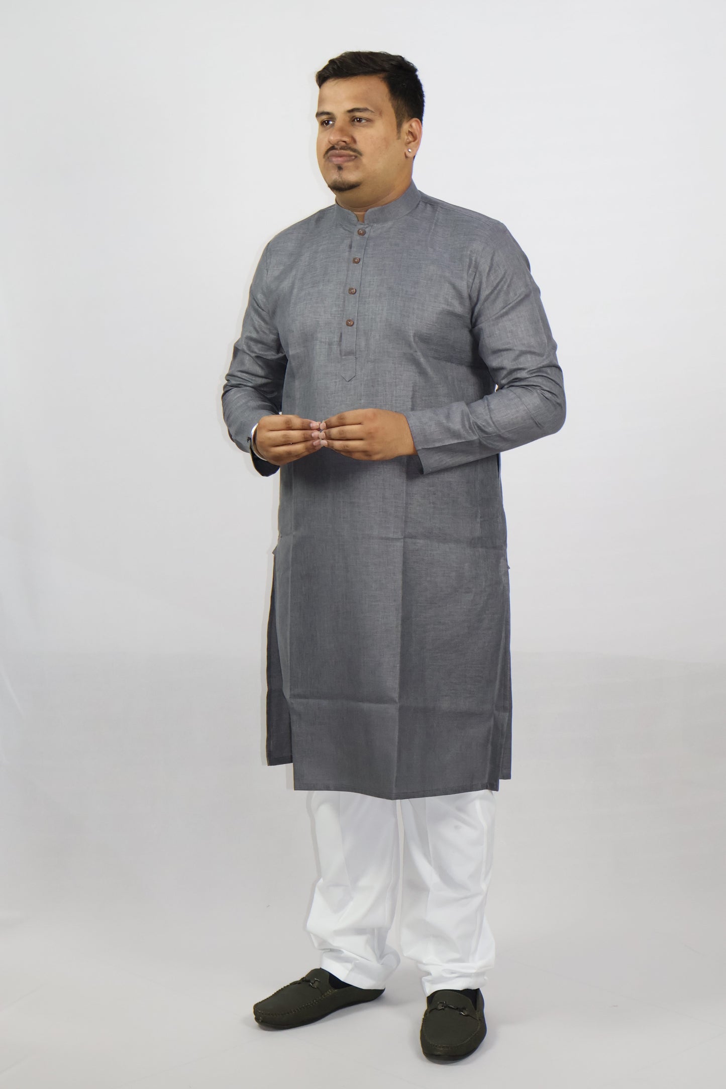 BLOSSOM MEN'S KURTA GREY