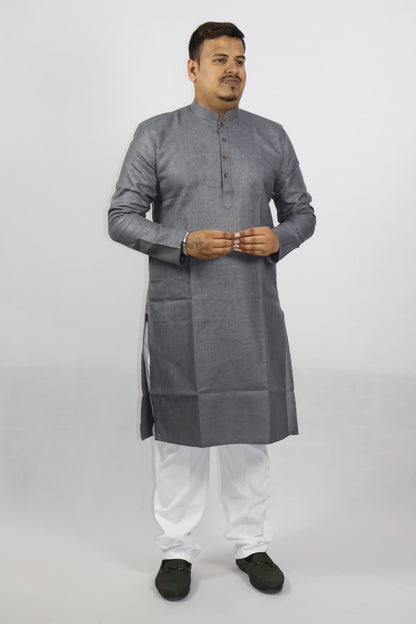 BLOSSOM MEN'S KURTA GREY