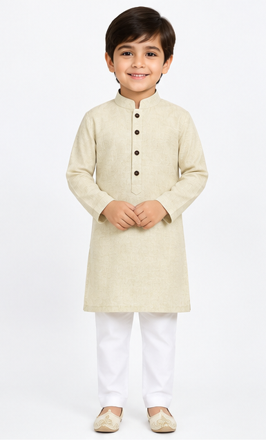 Blossom Kids Kurta Cream