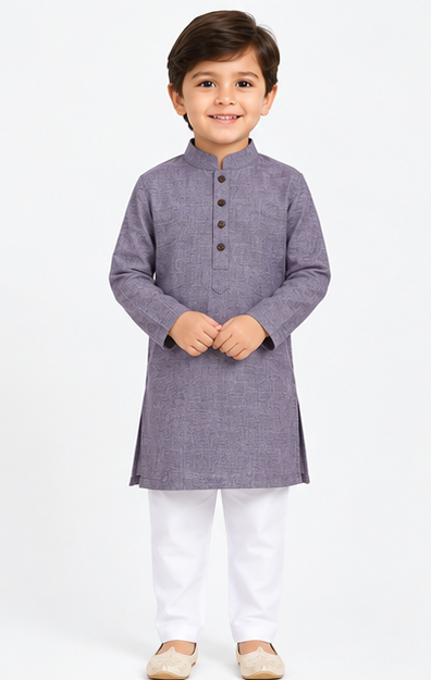 Blossom Kids Kurta Dark Lavender