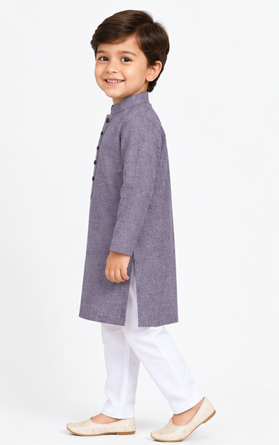 Blossom Kids Kurta Dark Lavender