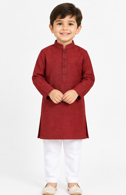 Blossom Kids Kurta Maron