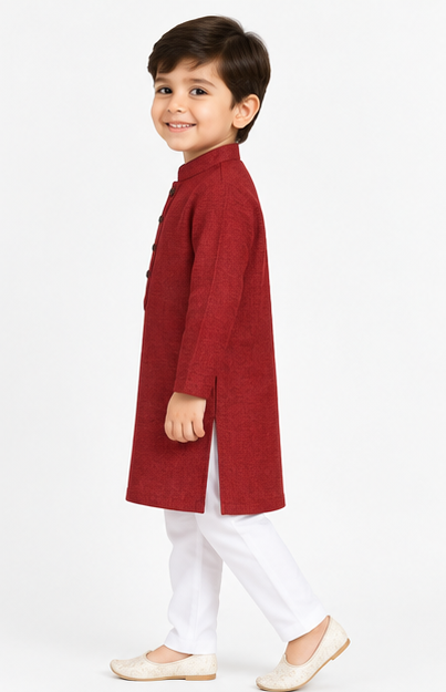 Blossom Kids Kurta Maron