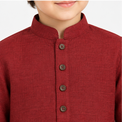 Blossom Kids Kurta Maron