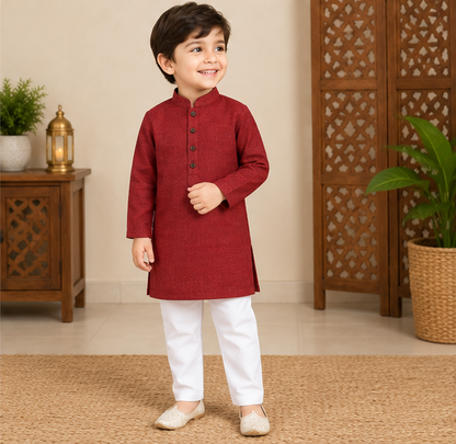 Blossom Kids Kurta Maron