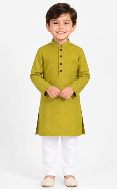 Blossom Kids Kurta Ochre Yellow