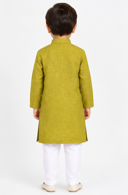 Blossom Kids Kurta Ochre Yellow
