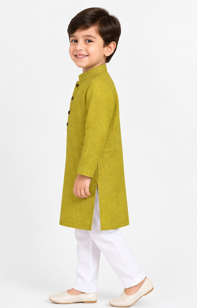 Blossom Kids Kurta Ochre Yellow