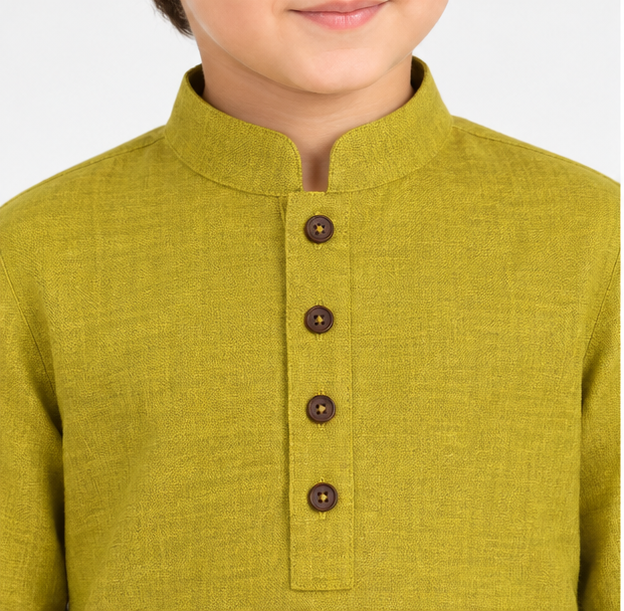 Blossom Kids Kurta Ochre Yellow