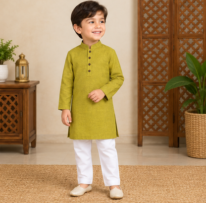 Blossom Kids Kurta Ochre Yellow