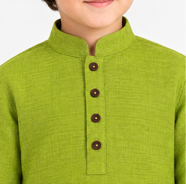 Blossom Kids Kurta Parrot Green