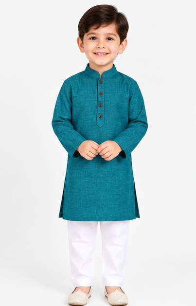 Blossom Kids Kurta Rama Green