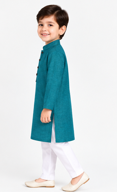 Blossom Kids Kurta Rama Green