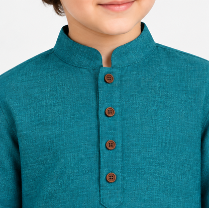 Blossom Kids Kurta Rama Green