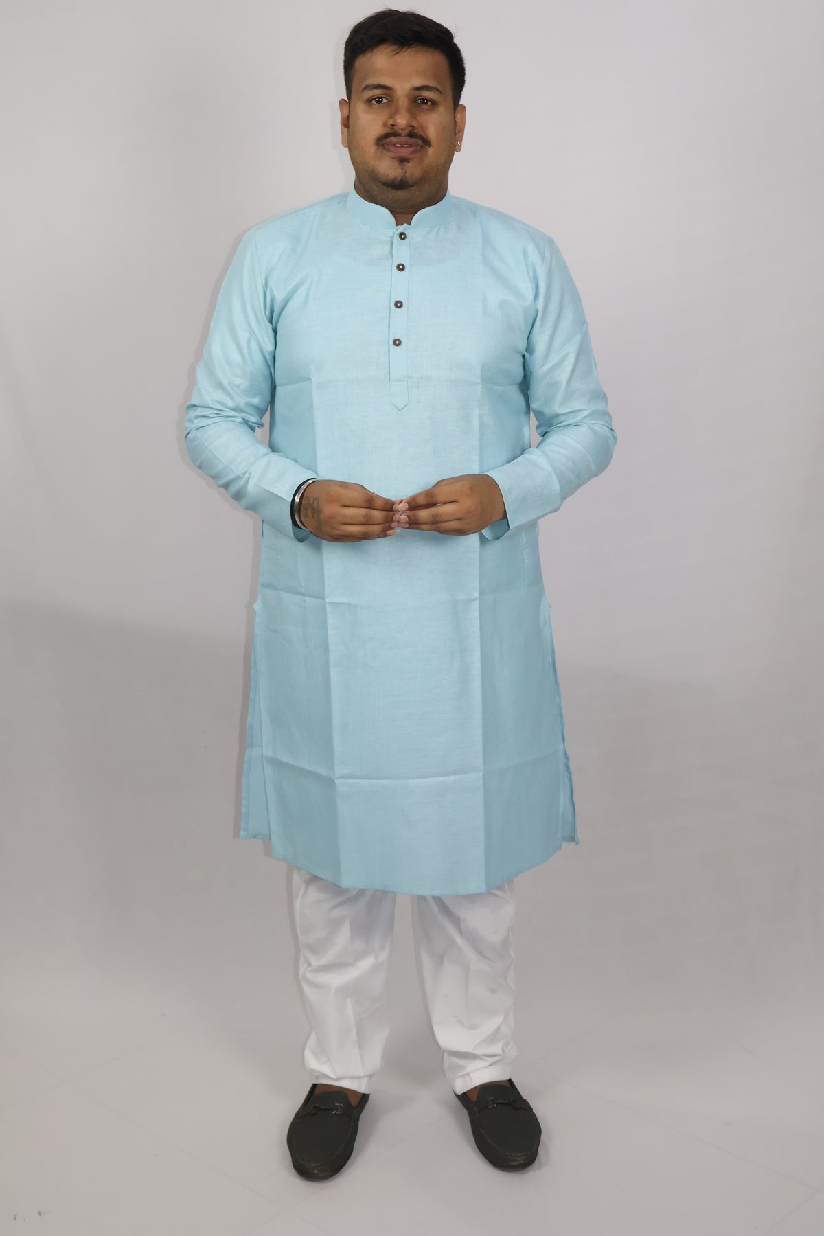 BLOSSOM MEN'S KURTA ACQUA BLUE