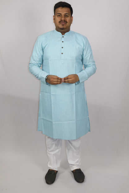 BLOSSOM MEN'S KURTA ACQUA BLUE
