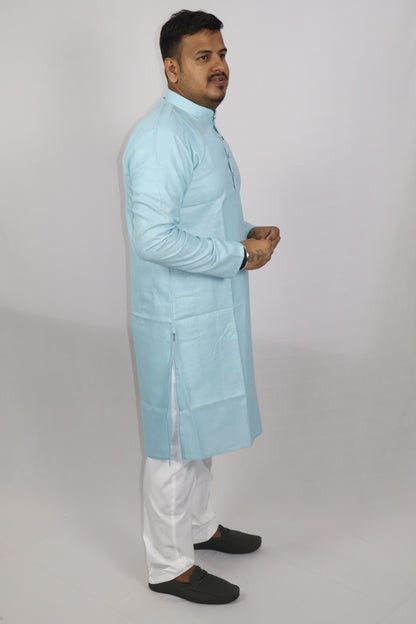 BLOSSOM MEN'S KURTA ACQUA BLUE
