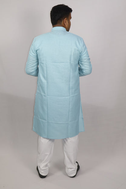 BLOSSOM MEN'S KURTA ACQUA BLUE