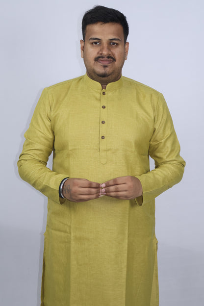 BLOSSOM MEN'S KURTA MEHENDI GREEN