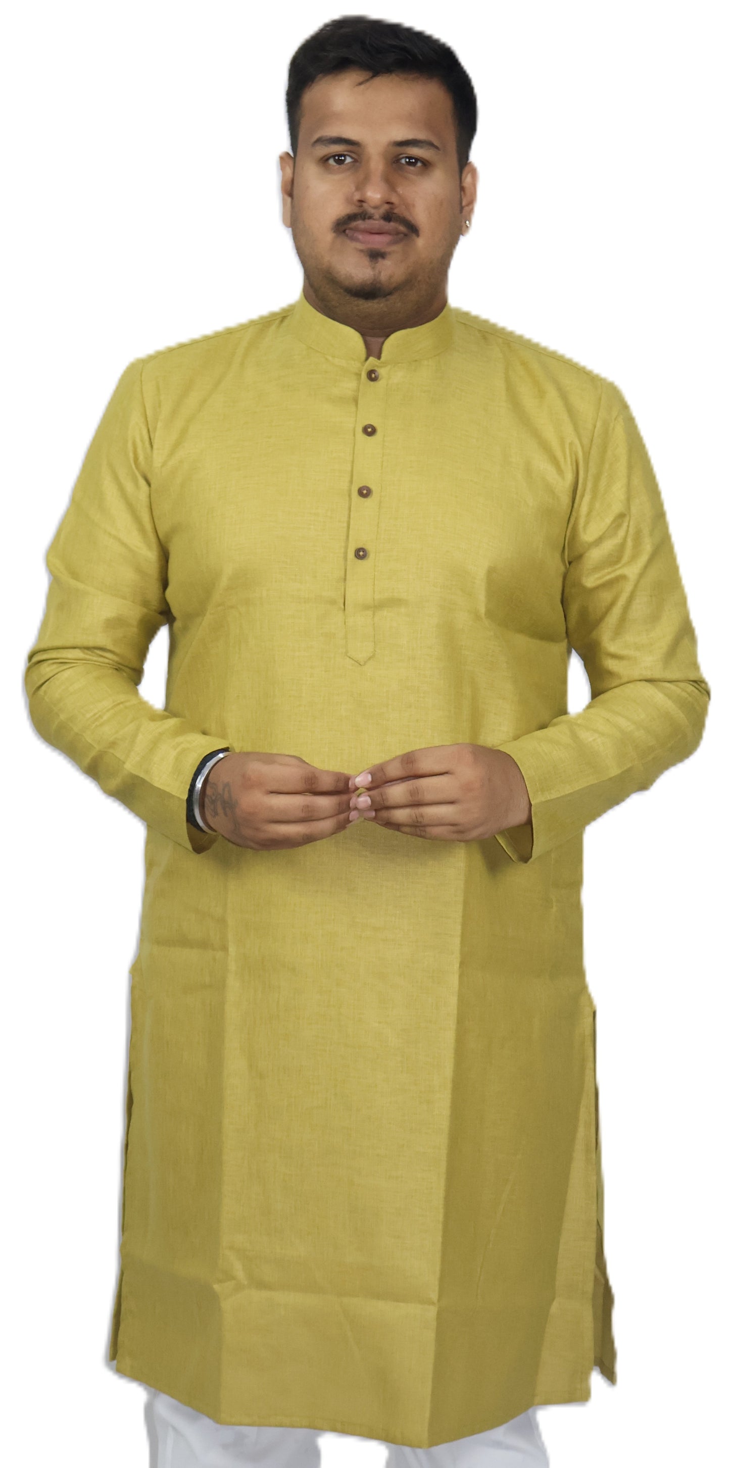 BLOSSOM MEN'S KURTA MEHENDI GREEN