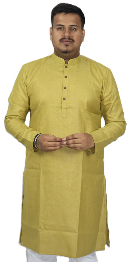 BLOSSOM MEN'S KURTA MEHENDI GREEN