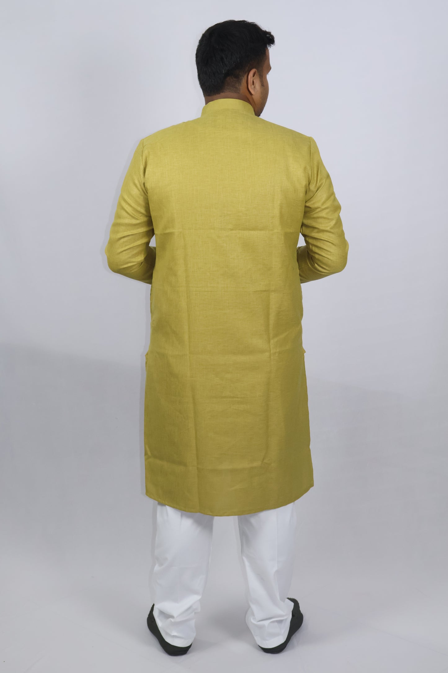 BLOSSOM MEN'S KURTA MEHENDI GREEN