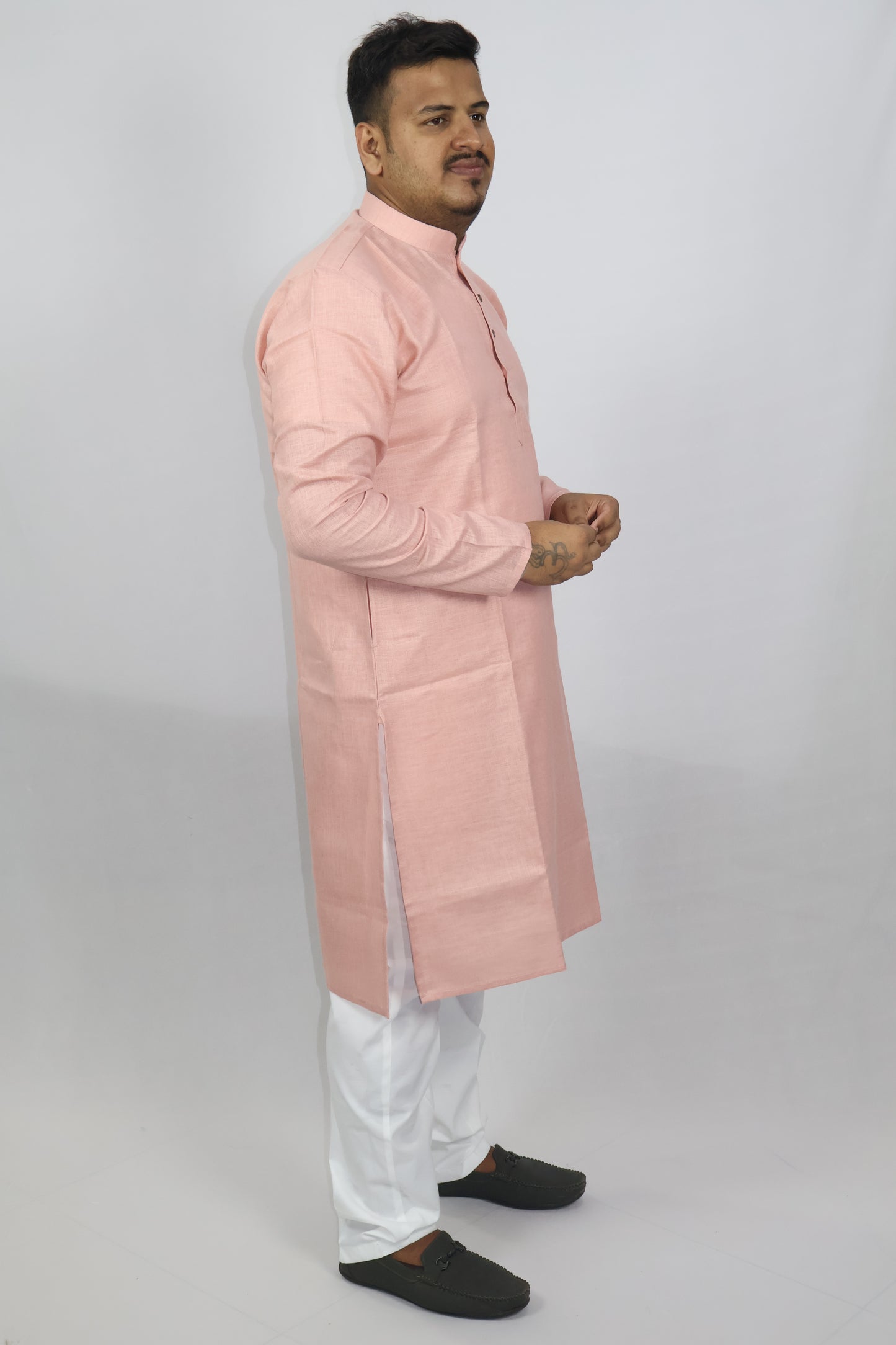 BLOSSOM MEN'S KURTA FADE PEACH